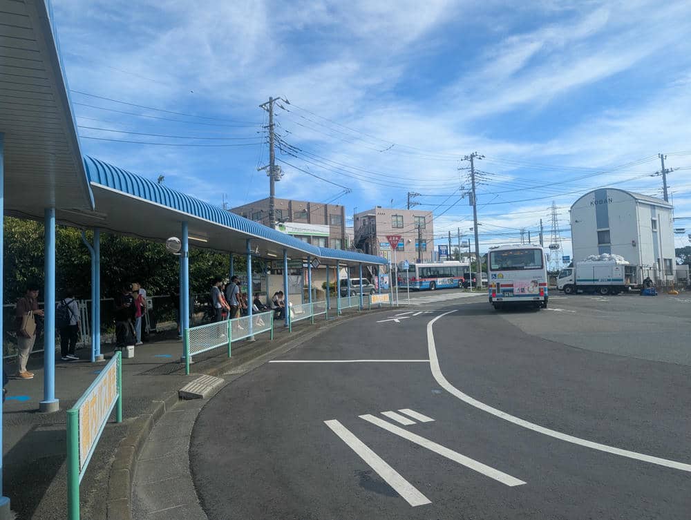 嘉山農園までのバス停の写真