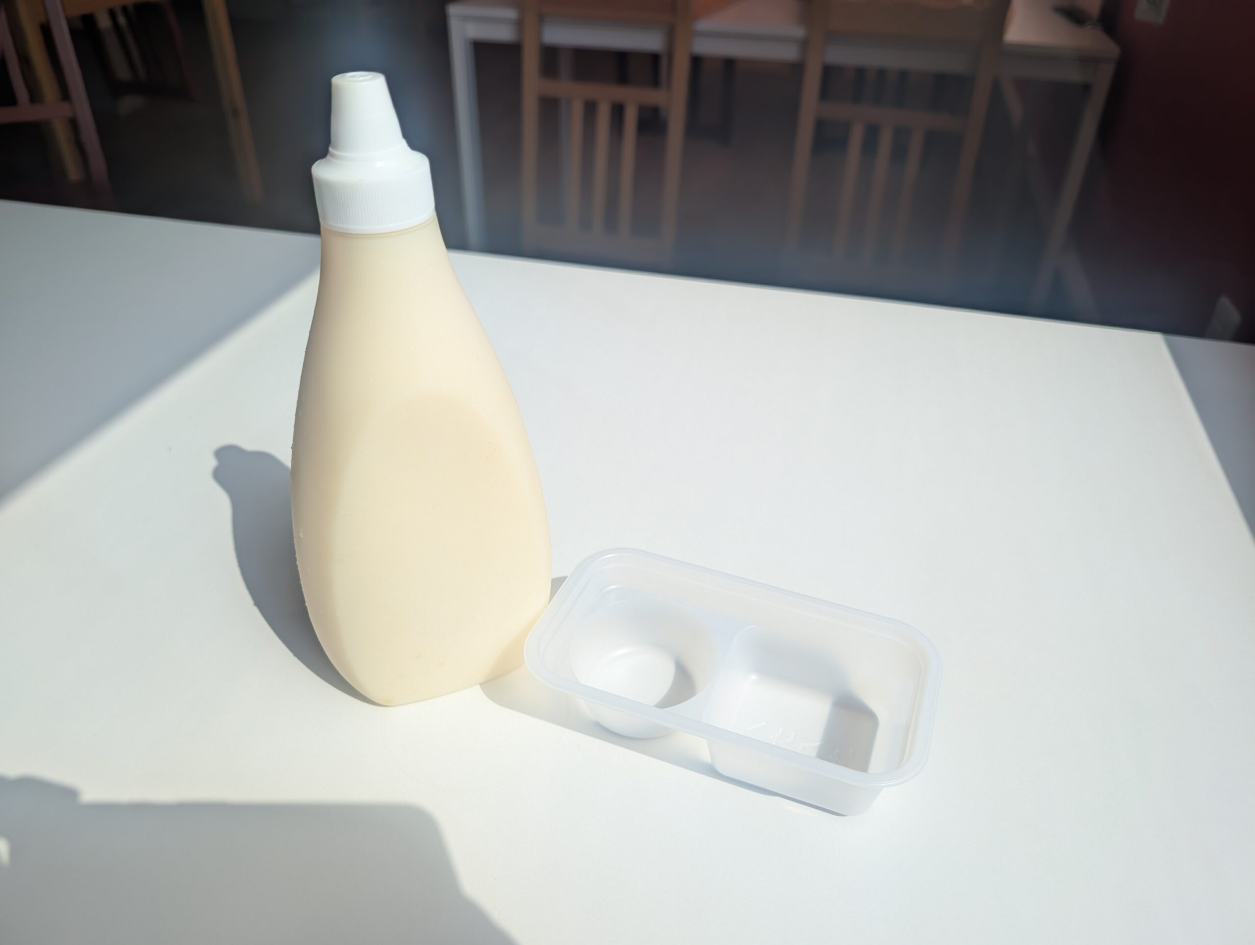 いちご狩りのミルク